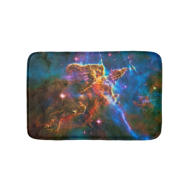 Mystic Mountain, Carina Nebula outer space picture Bath Mat (Front)