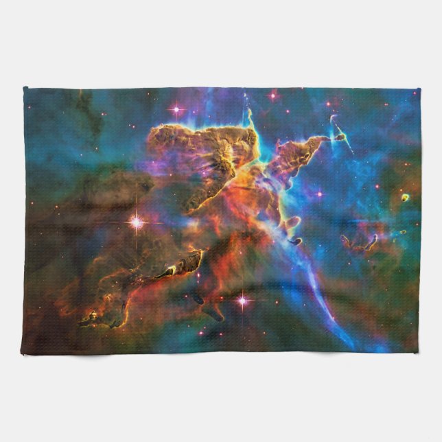 Mystic Mountain, Carina Nebula outer space picture Tea Towel (Horizontal)