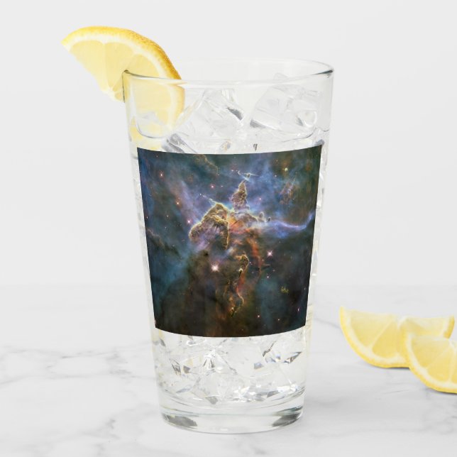 Mystic Mountain in Carina Nebula Hubble Space Glass (Front Ice)