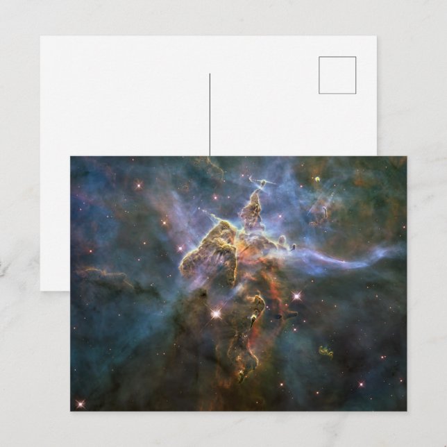 Mystic Mountain in Carina Nebula Hubble Space Holiday Postcard (Front/Back)