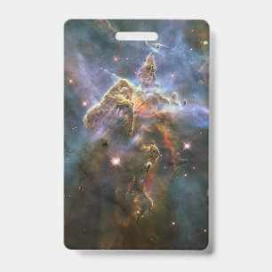 Mystic Mountain in Carina Nebula Hubble Space ID Badge