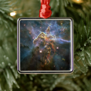 Mystic Mountain in Carina Nebula Hubble Space Metal Tree Decoration