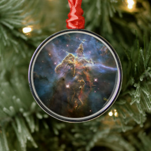 Mystic Mountain in Carina Nebula Hubble Space Metal Tree Decoration