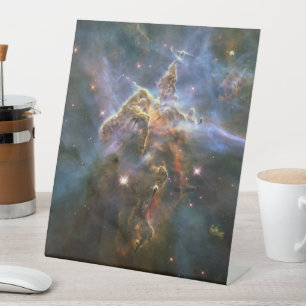 Mystic Mountain in Carina Nebula Hubble Space Pedestal Sign