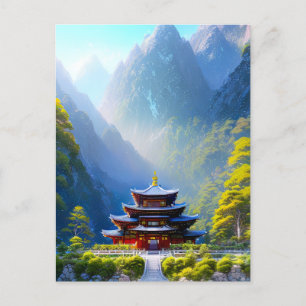 Mystic Mountain Temple Postcard