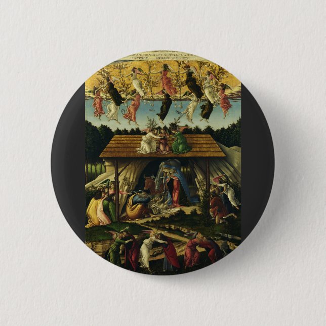Mystic Nativity by Sandro Botticelli  6 Cm Round Badge (Front)