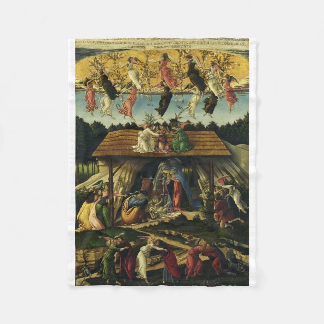 Mystic Nativity by Sandro Botticelli  Fleece Blanket (Front)