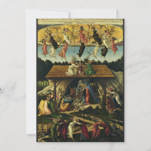 Mystic Nativity by Sandro Botticelli Holiday Card