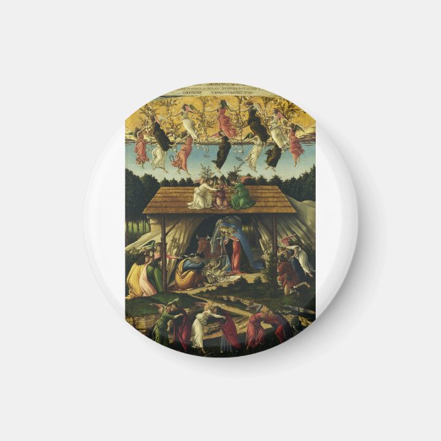 Mystic Nativity by Sandro Botticelli  Magnet (Front)