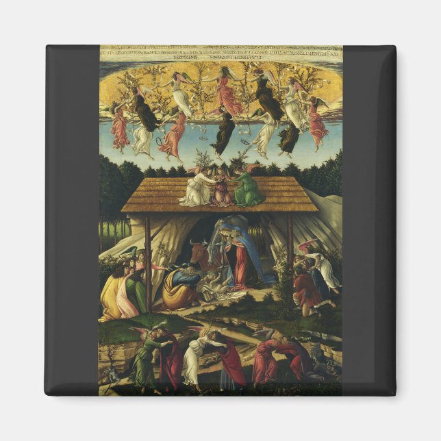 Mystic Nativity by Sandro Botticelli  Magnet (Front)