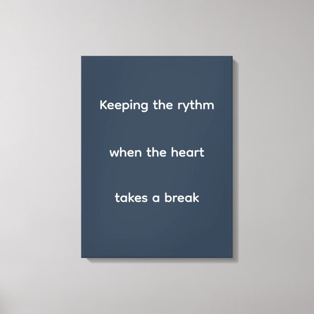 Mystic Navy Typography Perfusionist Art Canvas Print (Front)