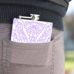 Mystic Nebula Lilac Hip Flask