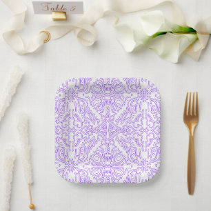 Mystic Nebula Lilac Paper Plate