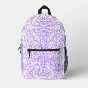 Mystic Nebula Lilac Printed Backpack