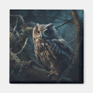 Mystic Night Owl - Midnight Vigil Magnet
