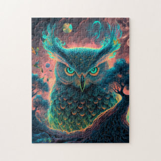Mystic Owl Psychedelic Puzzle | Spirit Animal