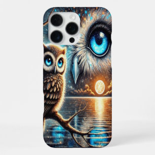 Mystic Owls Under a Moonlit Reflection iPhone 16 Pro Max Case