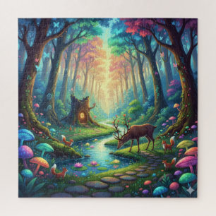 Mystic Path-Where Deer Dream Jigsaw Puzzle