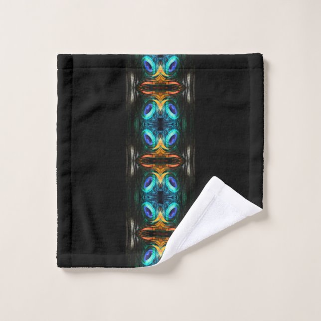 Mystic Peacock Mirage Bath Towel Set (Wash Cloth)