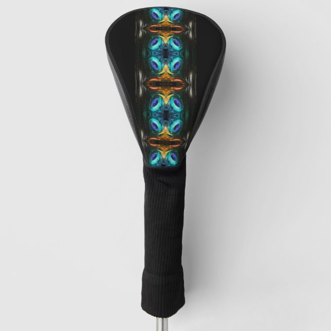 Mystic Peacock Mirage Golf Head Cover (Front)