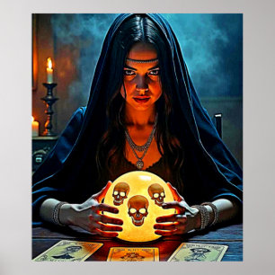 Mystic Psychic Fortune Teller Design Poster