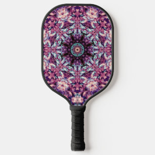 Mystic Purple Bioluminescent Kaleidoscope Art Pickleball Paddle