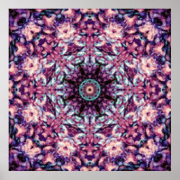 Mystic Purple Bioluminescent Kaleidoscope Art