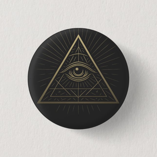 Mystic Pyramid — Eye of Providence Emblem 3 Cm Round Badge (Front)