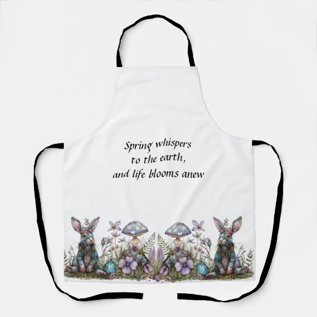 Mystic Rabbit with Mushrooms  Apron (Front)