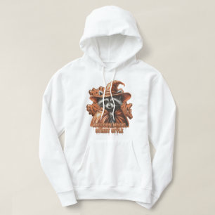 Mystic Raccoon Wizard Streetwear   Crop Hoodie 