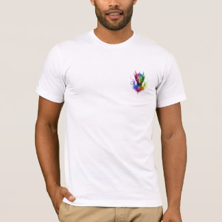 Mystic Rainbow Dragon Graphic Tee: Front & Back T-Shirt