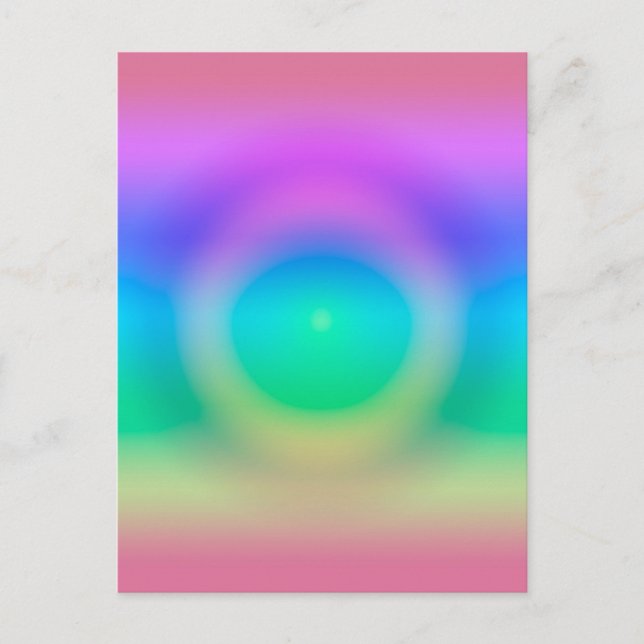 Mystic Rainbow Eye Ombre  Postcard (Front)