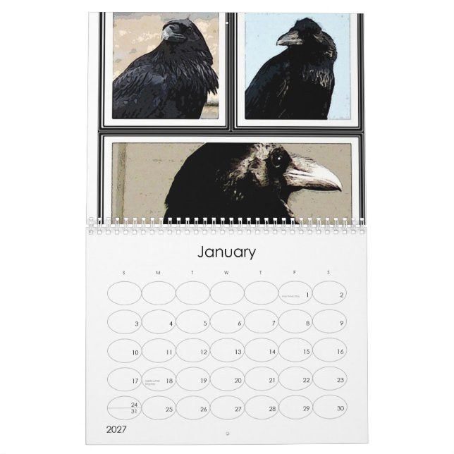 Mystic Raven 2013 Calendar (Jan 2027)