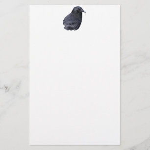 Mystic Raven Portrait Celtic Pagan Art Stationery