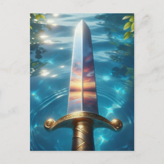 Mystic Reflection of the Fantasy Sword Art Print Postcard