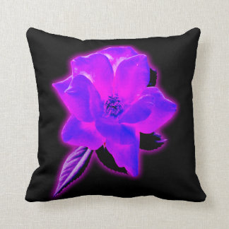 Mystic rose purple neon glow cushion
