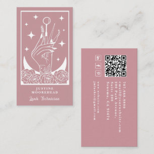 Mystic Rose Tarot Lash Tech Card