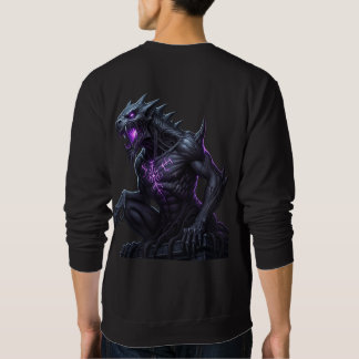 Mystic Rune Guardian: Dark Fantasy Beast Long Slee Sweatshirt