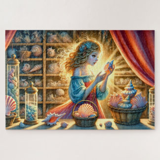 Mystic Seashell Shop Glowing Treasure Discovery Jigsaw Puzzle
