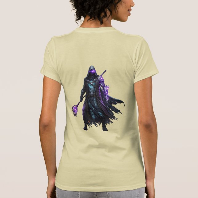 Mystic Shadow Weaver Tee | Cyber-Mage Art (Back)