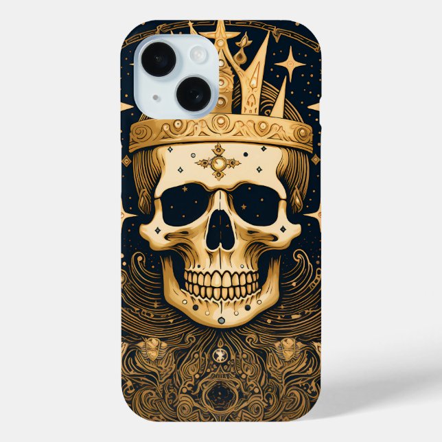 Mystic Skull King Crown on Skeleton Dark Academia Case-Mate iPhone Case (Back)