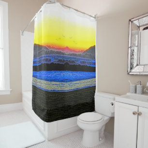 Mystic Sunset Double Vision Shower Curtain