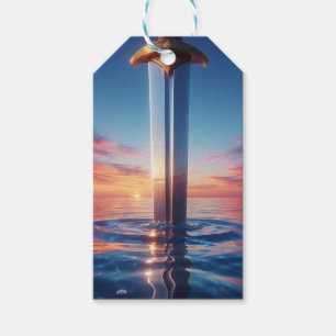 Mystic Sunset Sword Wall Art Gift Tags