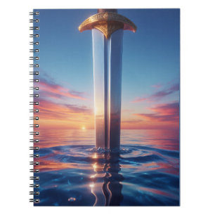 Mystic Sunset Sword Wall Art Notebook