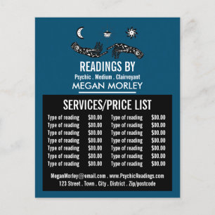 Mystic Symbols, Psychic Reading Price List Flyer