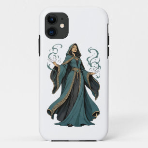 Mystic Teal Sorceress Fantasy Art - Magical Witch Case-Mate iPhone Case