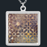 Mystic Tiles I Silver Plated Necklace<br><div class="desc">Patterns</div>