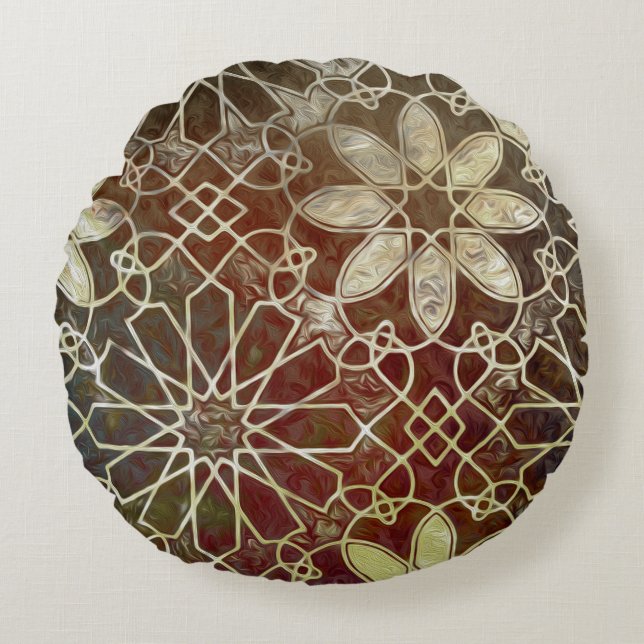 Mystic Tiles II Round Cushion (Front)