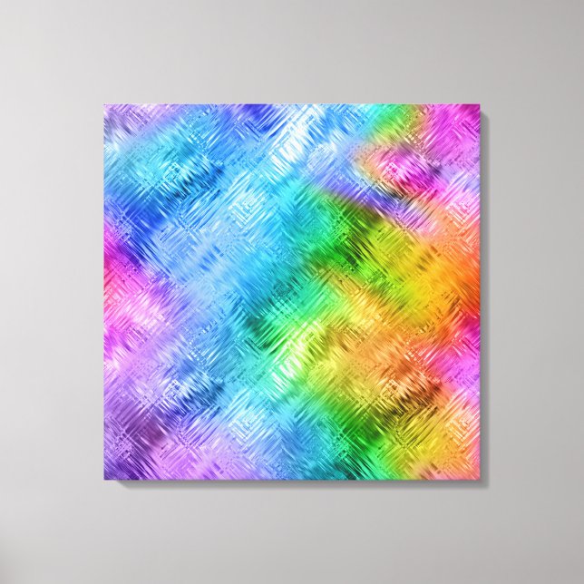 Mystic Topaz Blue Glassy Texture Canvas Print (Front)