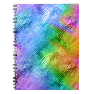 Mystic Topaz Blue Glassy Texture Notebook